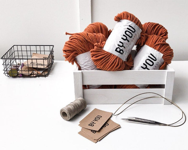 5mm Cotton Cord PUMPKIN 100m - Zuri House
