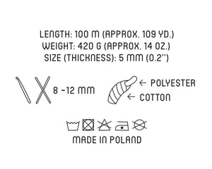 5mm Cotton Cord ROSE 100m - Zuri House