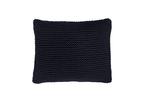 knitted cushion charcoal black
