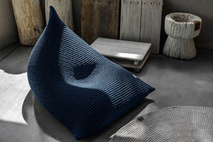 Knitted bean bag | DENIM BLUE - Zuri House