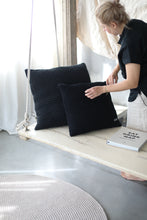 Knitted cushion | CHARCOAL