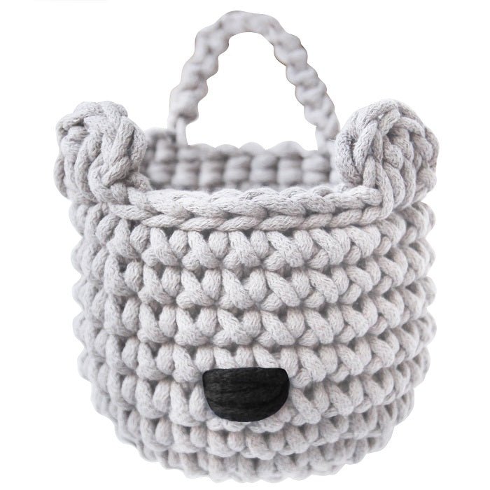 Bear basket | LIGHT GREY - Zuri House