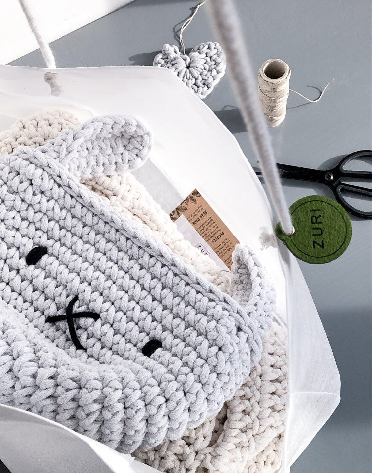 Bunny Basket | LIGHT GREY - Zuri House