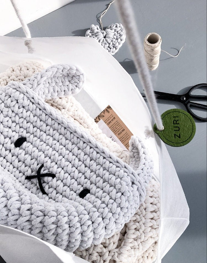 Bunny Basket | LIGHT GREY - Zuri House