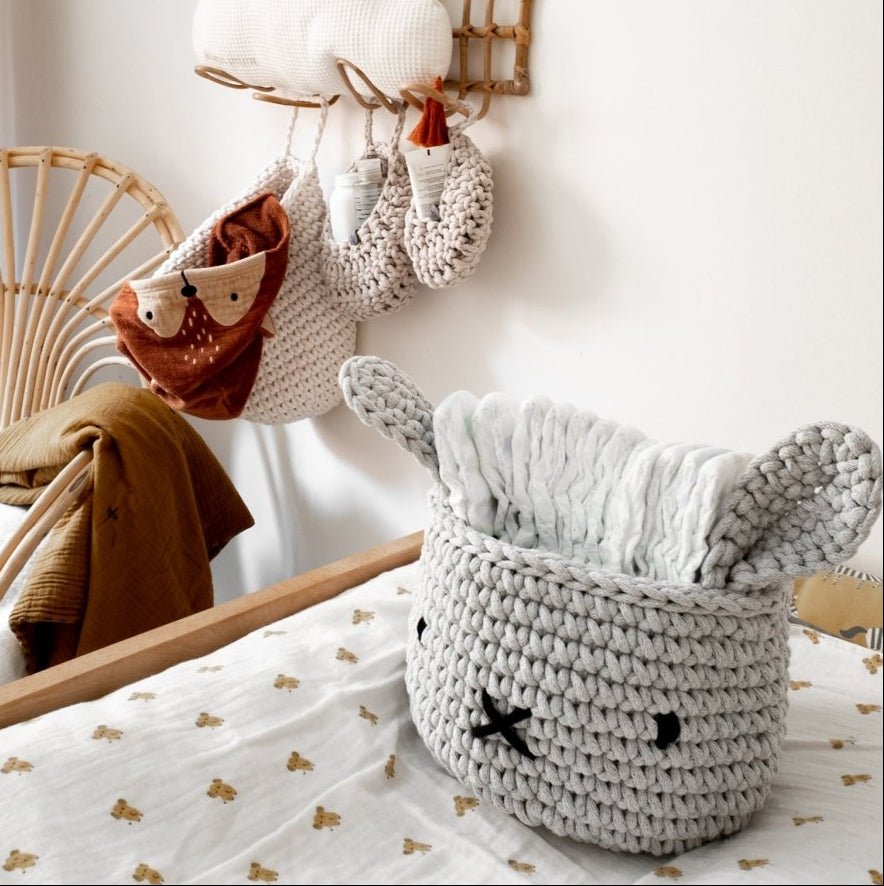 Bunny Basket | LIGHT GREY - Zuri House