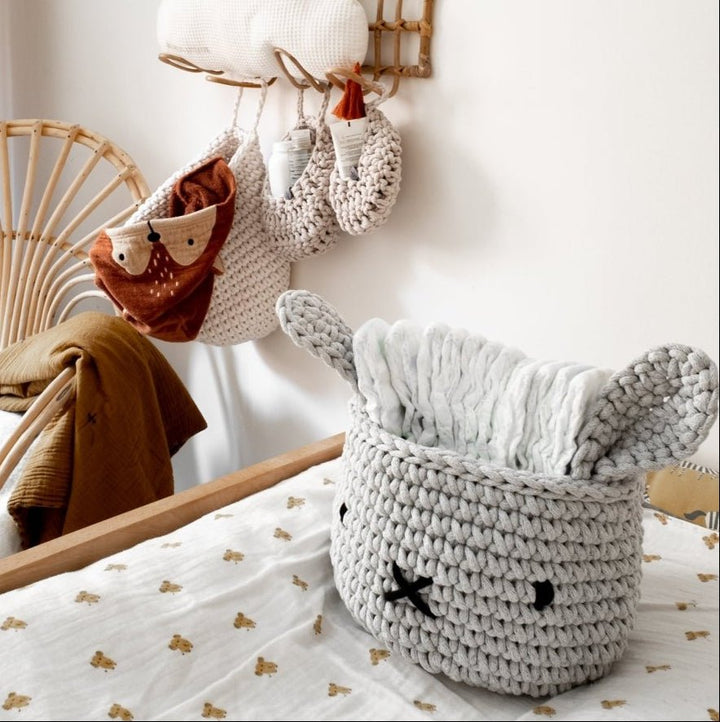 Bunny Basket | LIGHT GREY - Zuri House