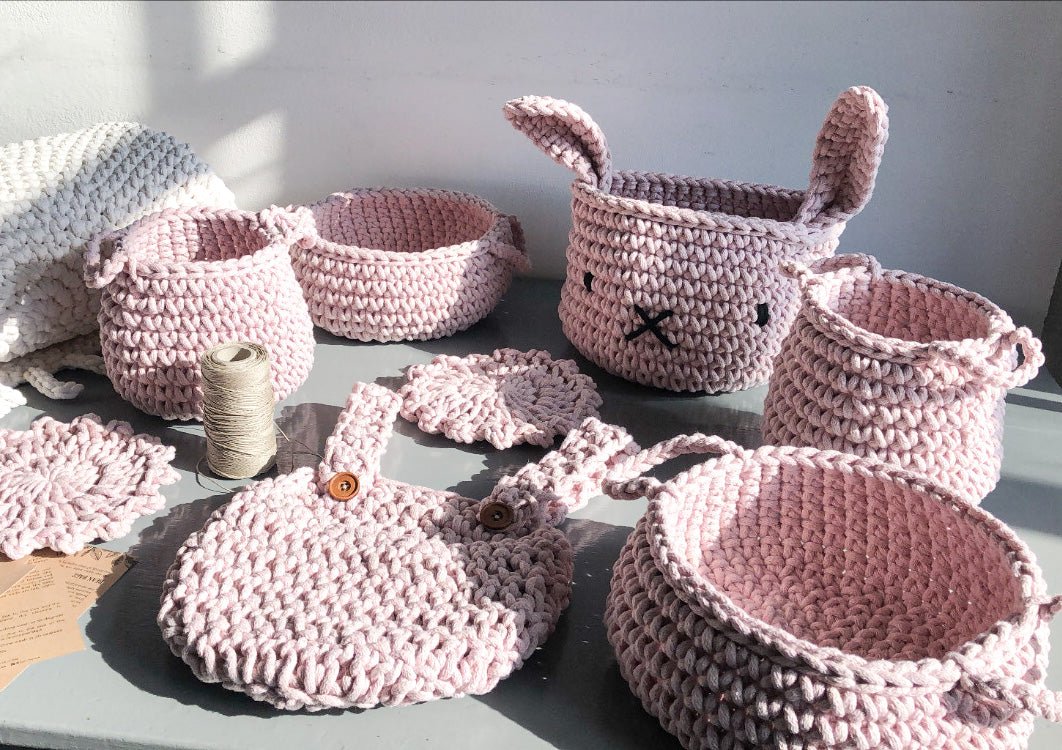 Bunny Basket | PALE PINK - Zuri House