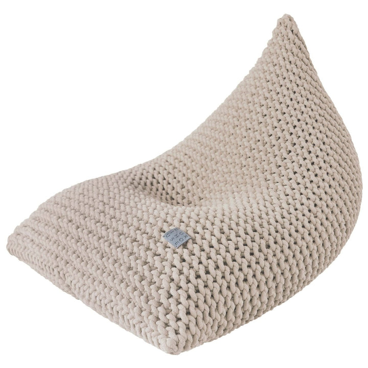 Chunky knitted bean bag | BEIGE - Zuri House