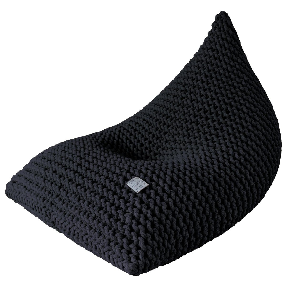 Chunky knitted bean bag | CHARCOAL - Zuri House