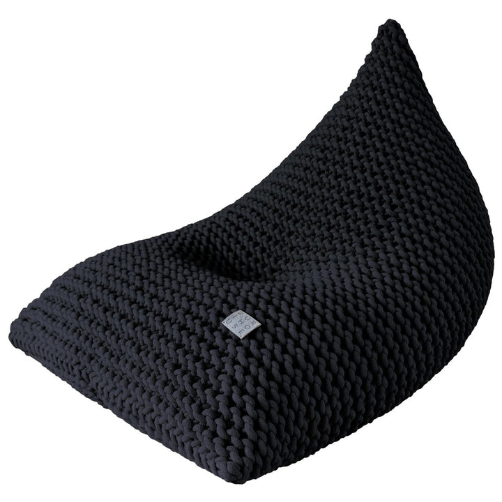 Chunky knitted bean bag | CHARCOAL - Zuri House