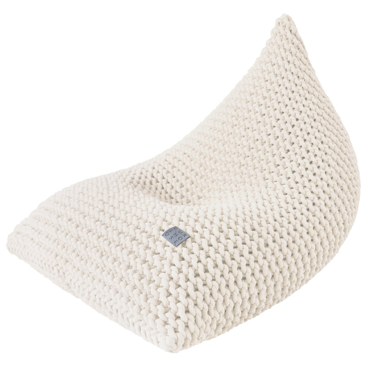 Chunky knitted bean bag | IVORY - Zuri House