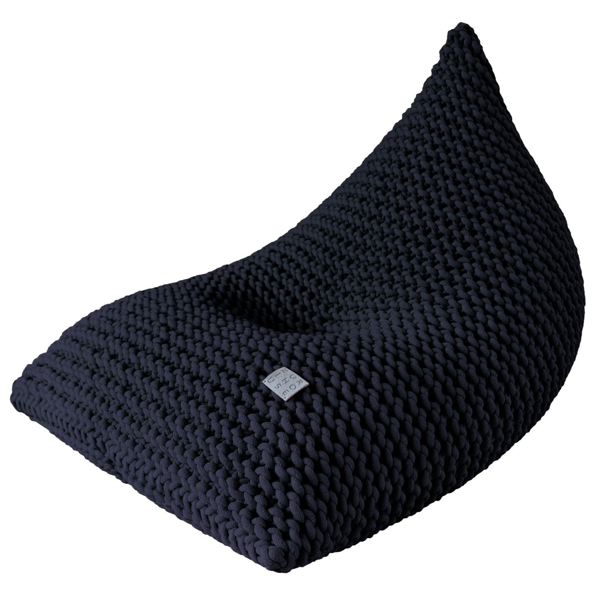 Chunky knitted bean bag | NAVY BLUE - Zuri House