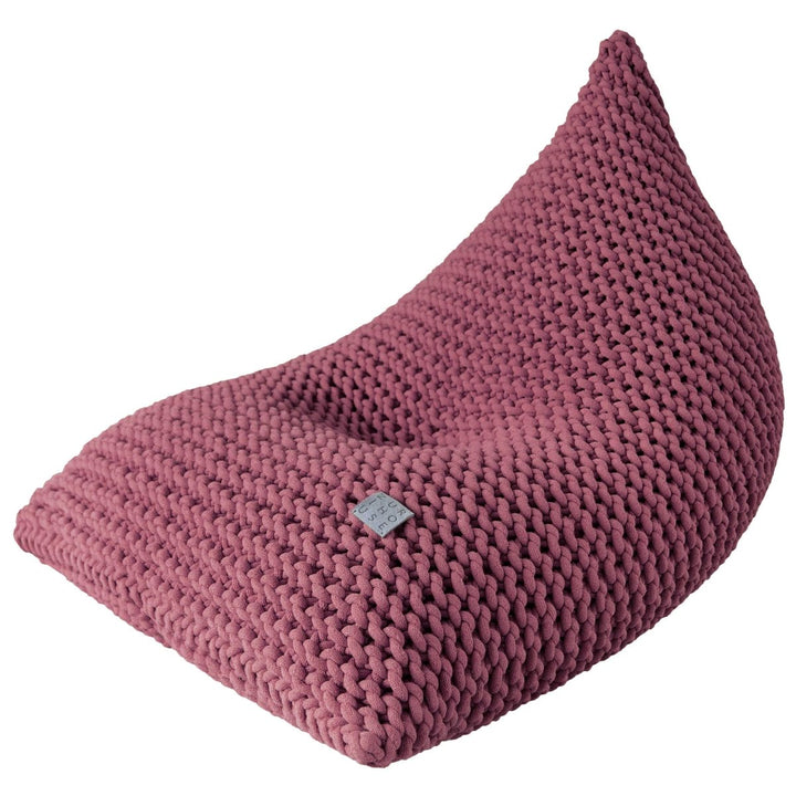 Chunky knitted bean bag | OLD ROSE - Zuri House