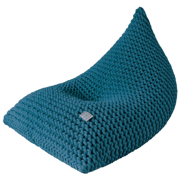 Chunky knitted bean bag | PETROL - Zuri House