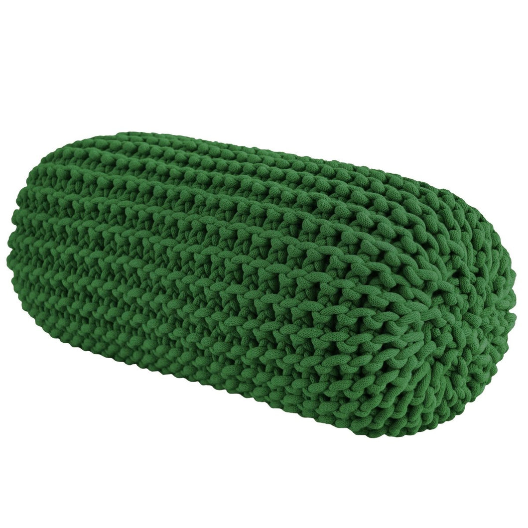 Chunky knitted bolster footrest | AVOCADO - Zuri House