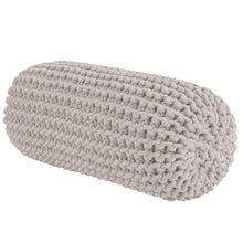 Chunky knitted bolster footrest | OATMEAL - Zuri House