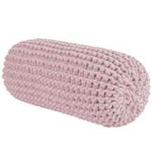 Chunky knitted bolster footrest | POWDER PINK - Zuri House