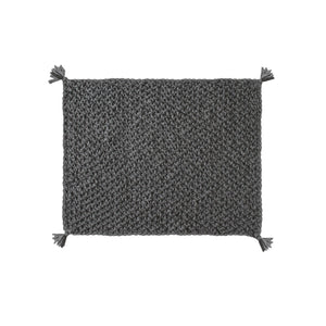 Chunky Merino Wool Blanket 75x100cm GREY MELANGE - Zuri House