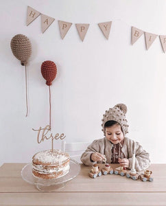 Crochet balloon | OATMEAL - Zuri House