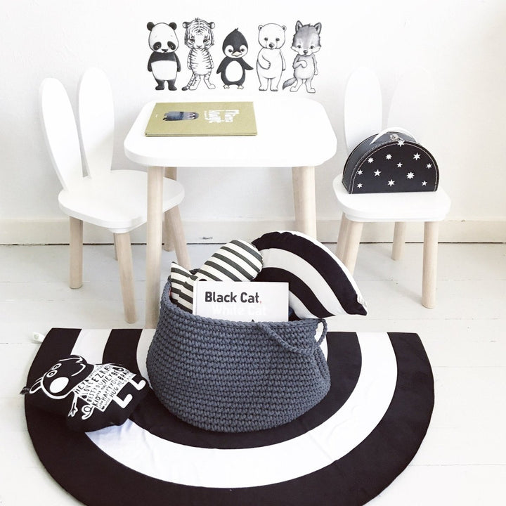 Crochet basket, size L | CHARCOAL - Zuri House