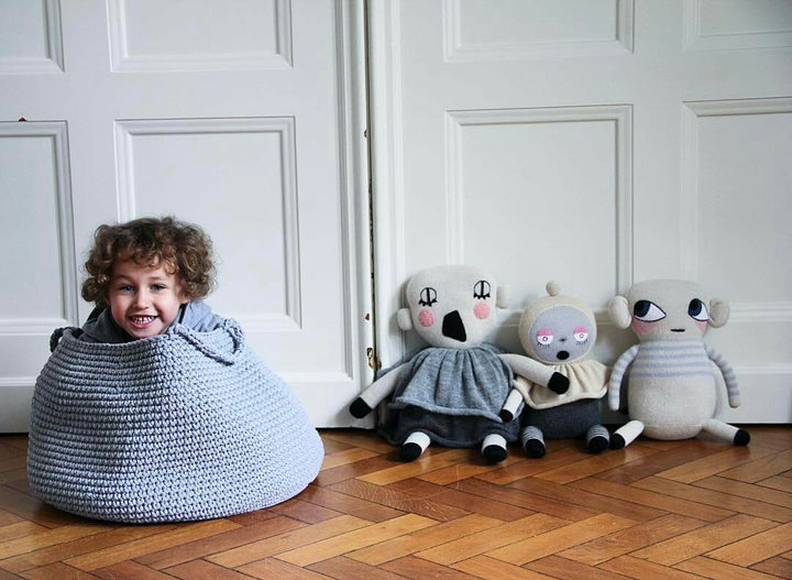 Crochet basket, size XL | DARK GREY - Zuri House