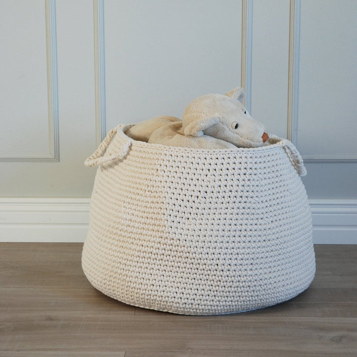 Crochet basket, size XL | IVORY - Zuri House