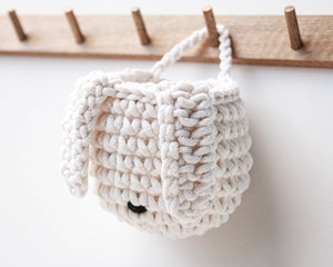 Crochet bunny basket | IVORY - Zuri House