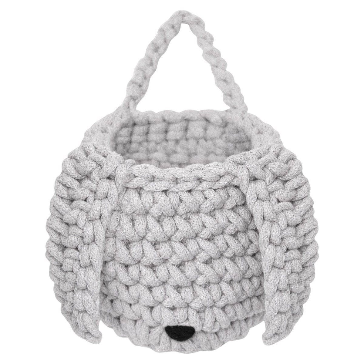 Crochet bunny basket | LIGHT GREY - Zuri House