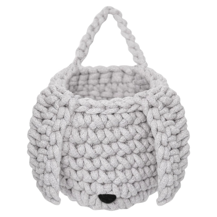 Crochet bunny basket | LIGHT GREY - Zuri House