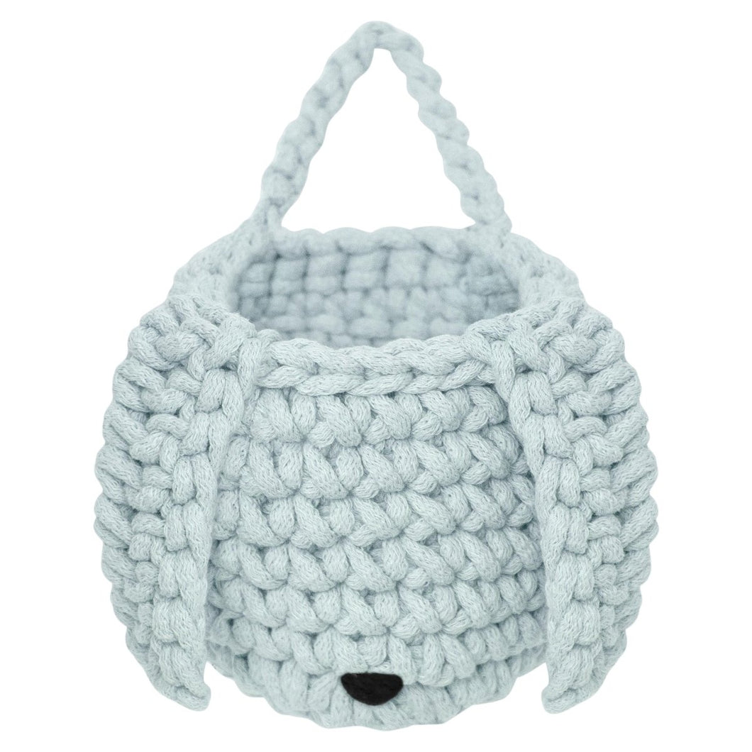Crochet bunny basket | MARL MINT - Zuri House