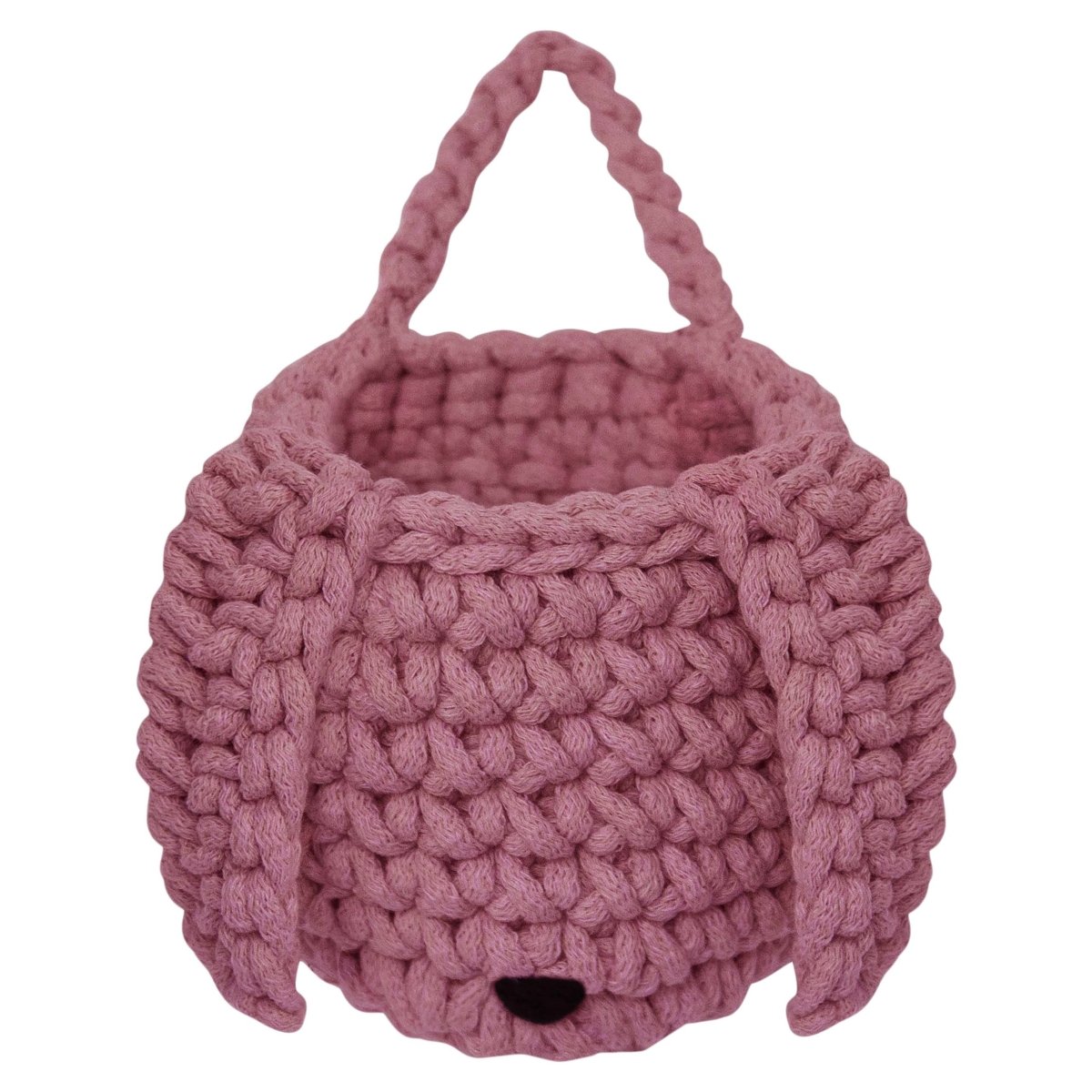 Crochet bunny basket | OLD ROSE - Zuri House