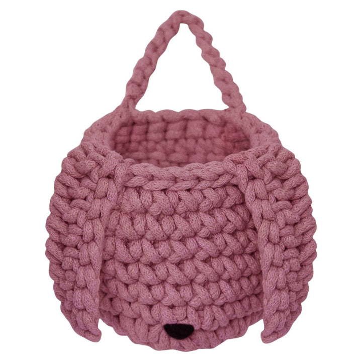 Crochet bunny basket | OLD ROSE - Zuri House
