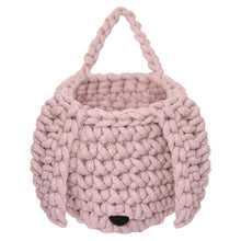 Crochet bunny basket | POWDER PINK - Zuri House