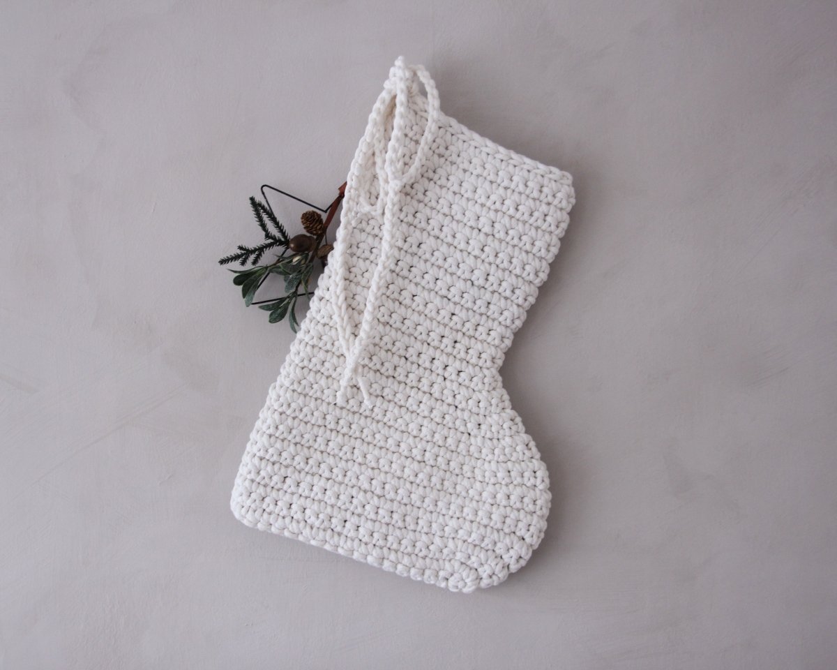 Crochet Christmas Stocking | IVORY - Zuri House