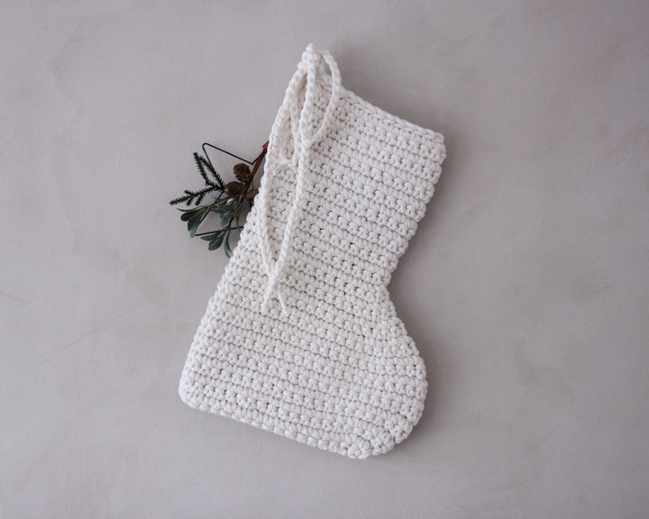 Crochet Christmas Stocking | IVORY - Zuri House
