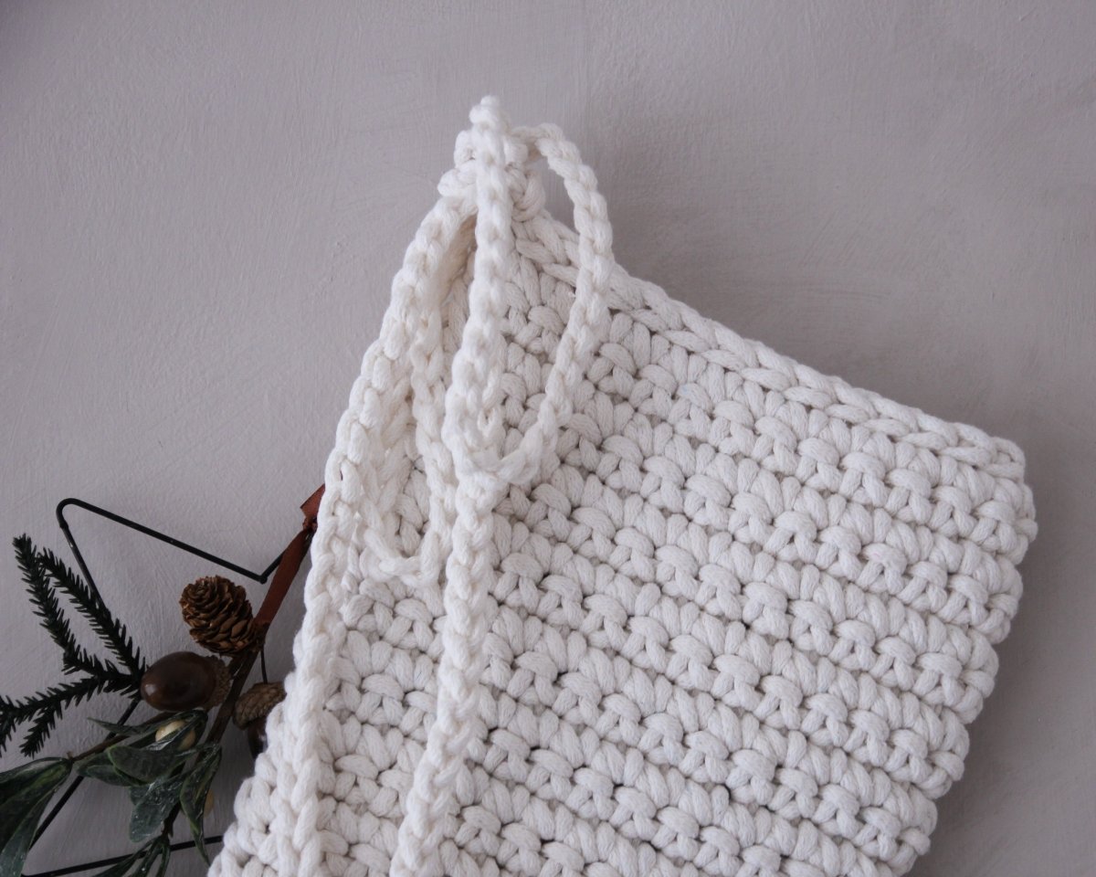 Crochet Christmas Stocking | IVORY - Zuri House