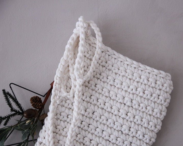 Crochet Christmas Stocking | IVORY - Zuri House