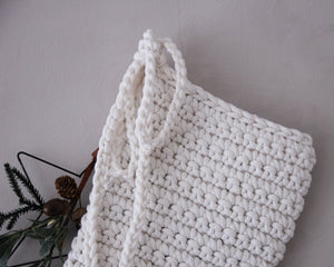 Crochet Christmas Stocking | IVORY - Zuri House