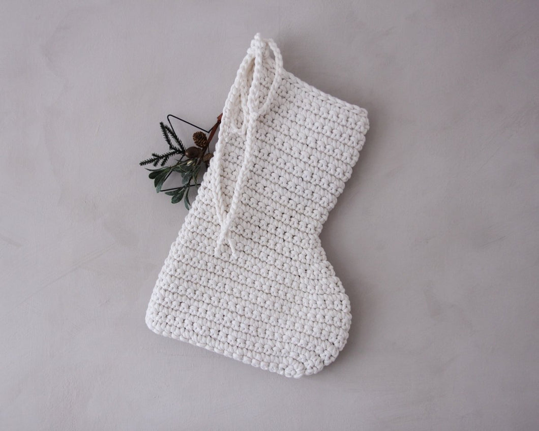 Crochet Christmas Stocking | IVORY - Zuri House