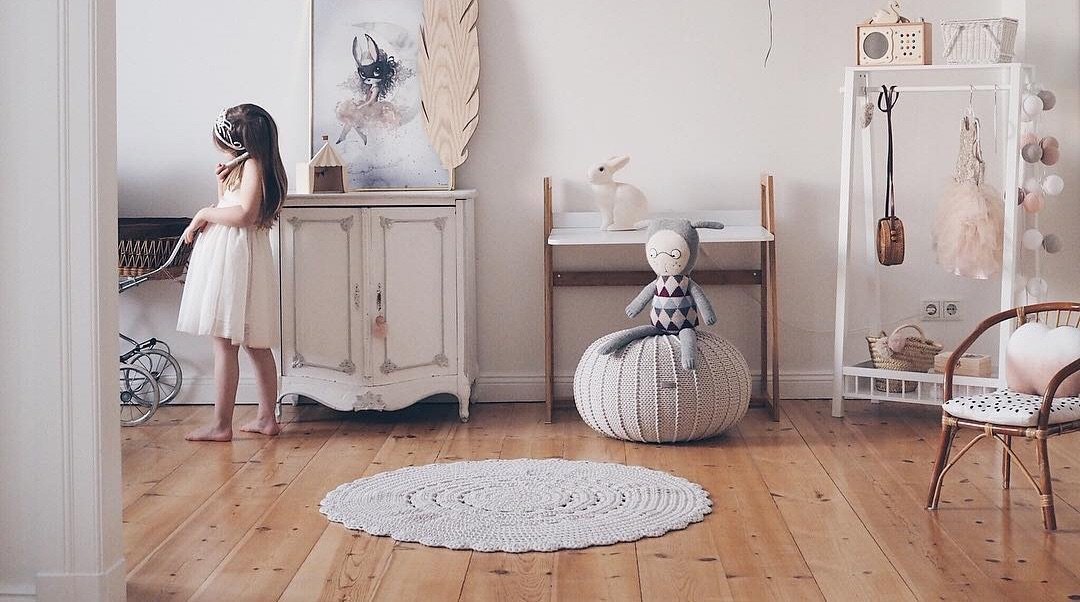 Crochet doily rug | BEIGE - Zuri House