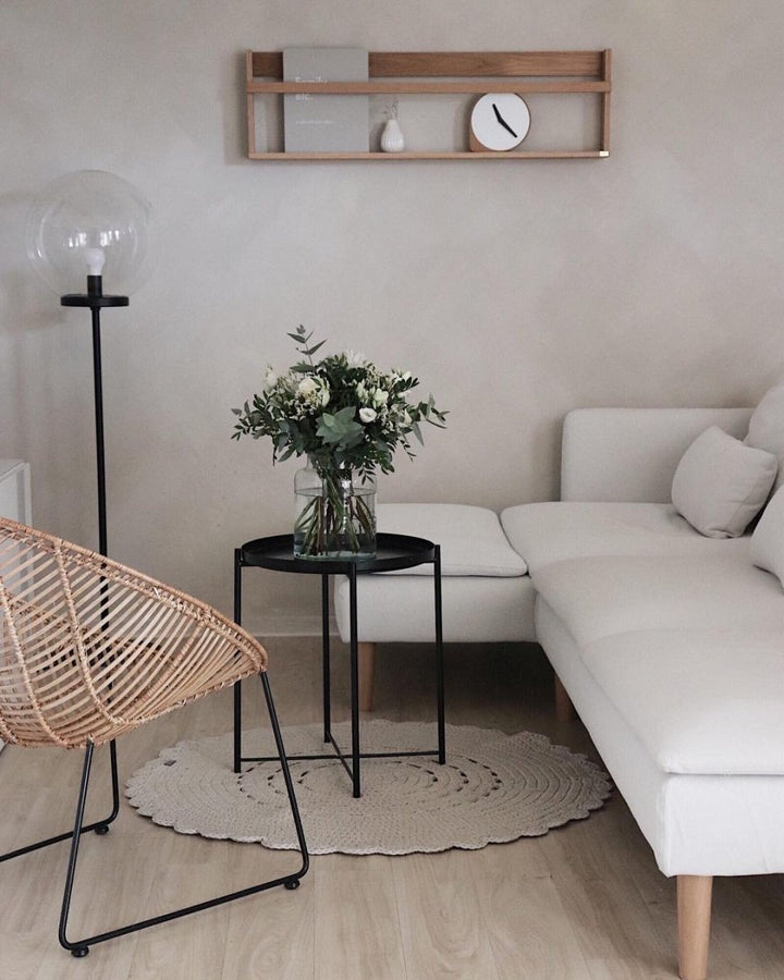 Crochet doily rug | OATMEAL - Zuri House