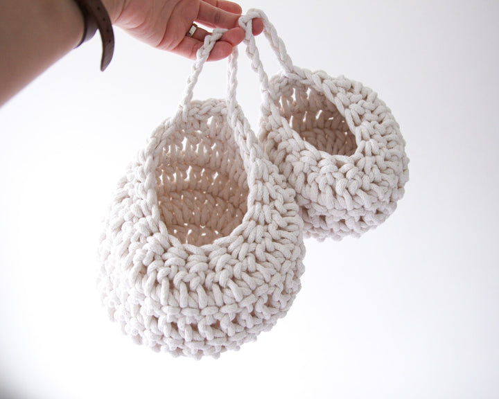 Crochet Drop Baskets - Zuri House
