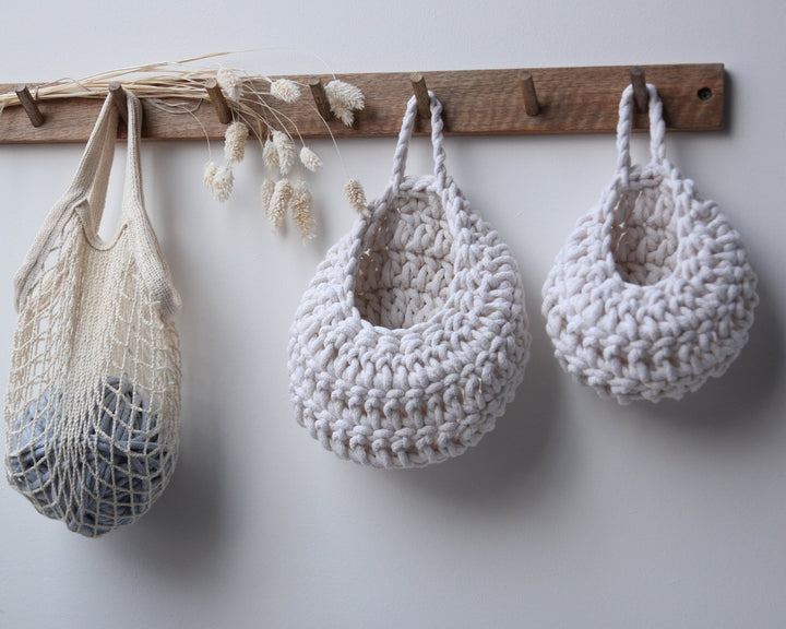 Crochet Drop Baskets - Zuri House