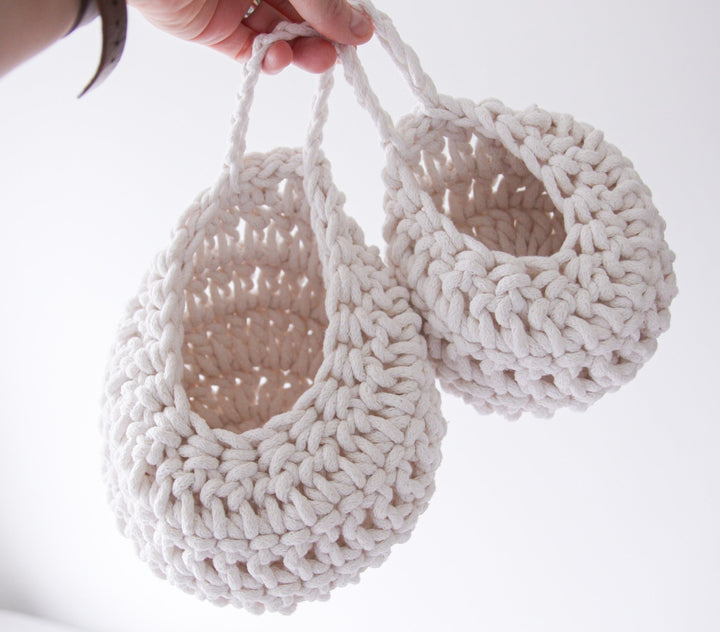 Crochet Drop Baskets - Zuri House