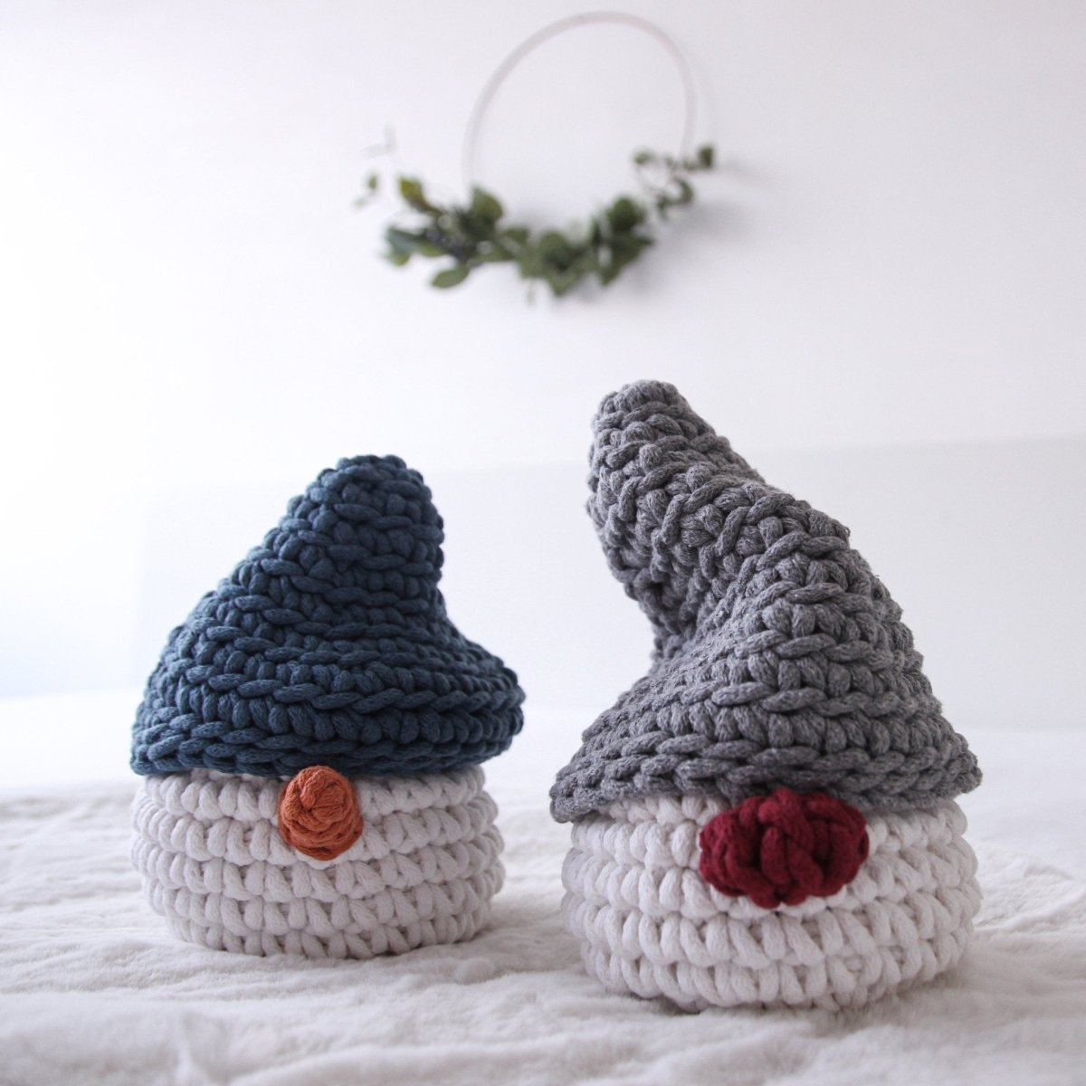 Crochet Gnome Christmas Basket - Zuri House