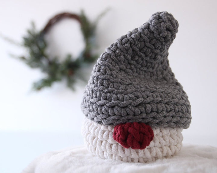 Crochet Gnome Christmas Basket - Zuri House