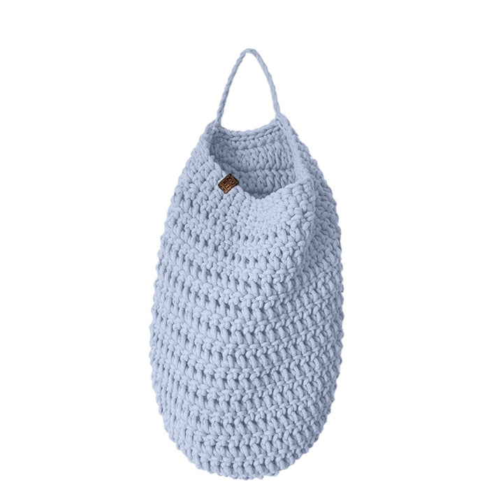 Crochet hanging bag, Large | BABY BLUE - Zuri House