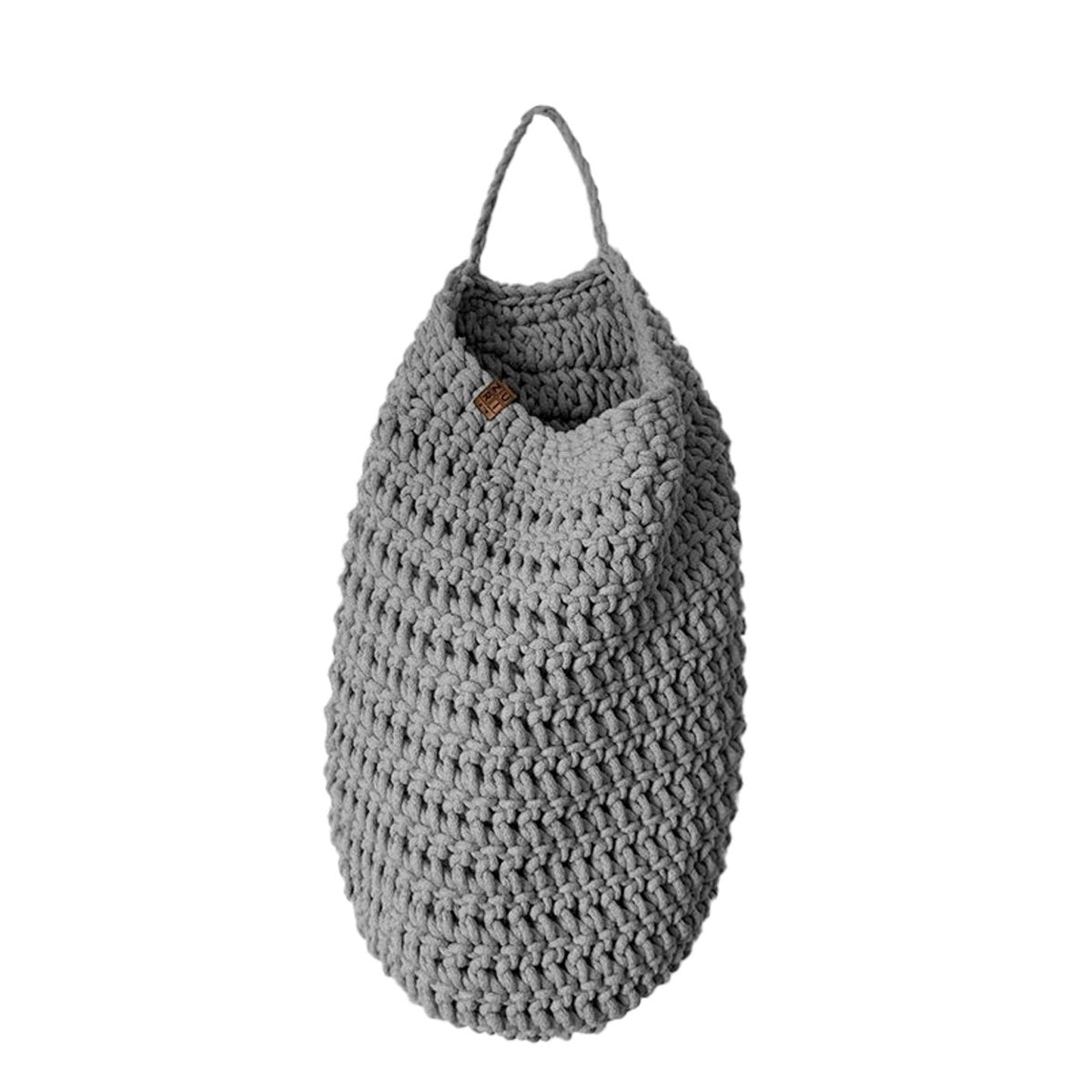 Crochet hanging bag, Large | DARK GREY - Zuri House