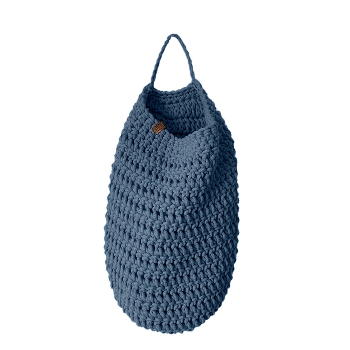 Crochet hanging bag, Large | DENIM BLUE - Zuri House