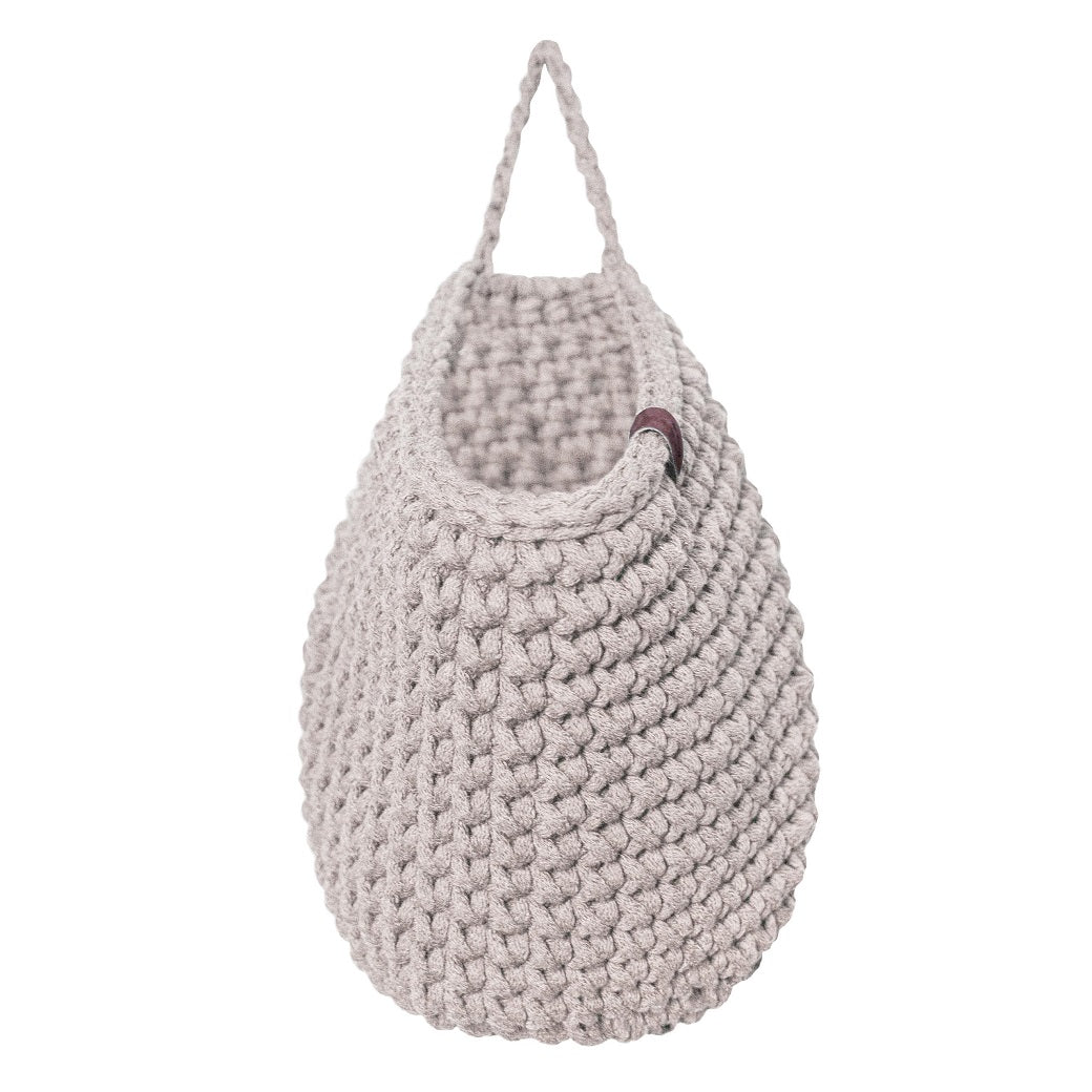Crochet hanging bags | OATMEAL - Zuri House